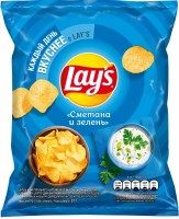 Чипсы Lays 70г. Сметана и зелень