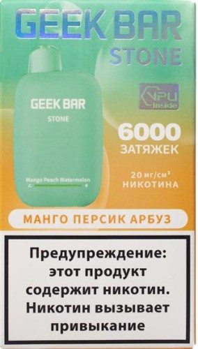 ЭСДН GEEK BAR STONE 6000 2% Манго Персик Арбуз