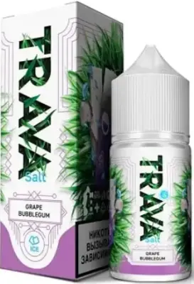 Жидкость для ЭСДН Trava SALT 30мл 20мг Grape Bubblegum (Виноградная Жвачка) STRONG