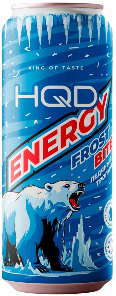 Энергетик "HQD", 0,45л, Ж/Б Frost Bite