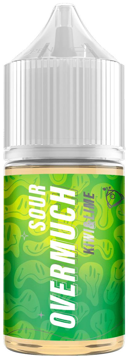 Жидкость для ЭСДН Overmuch Sour SALT 30мл 20мг Kiwi Lime