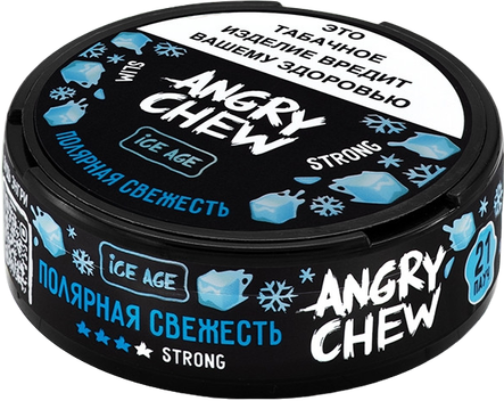 Жевательный табак ANGRY CHEW 12гр SLIM с ароматом полярной свежести STRONG М