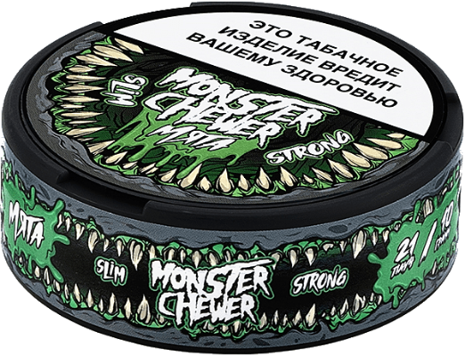 Жевательный табак MONSTER CHEWER 10гр SLIM Мята STRONG М