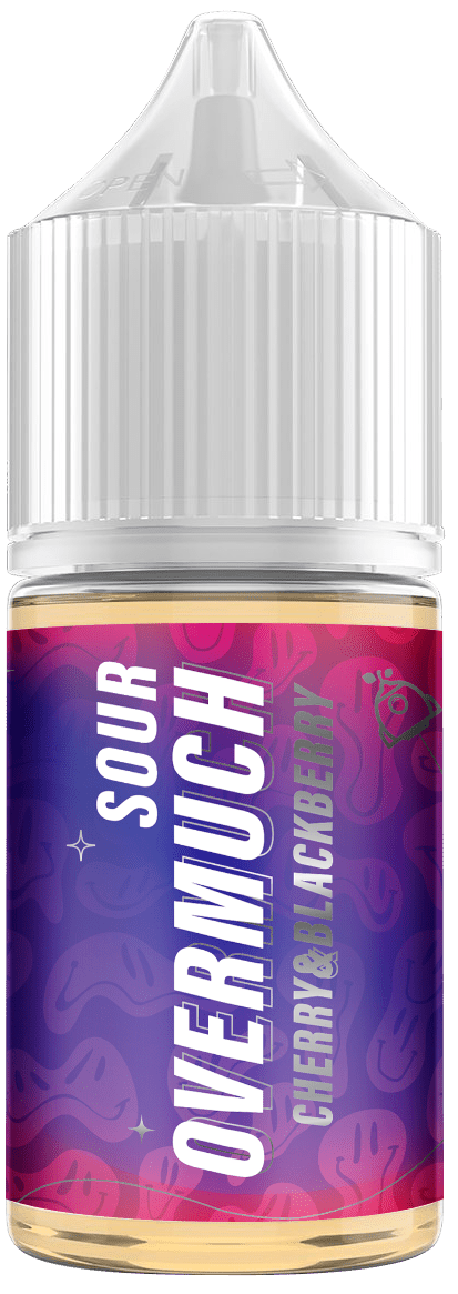 Жидкость для ЭСДН Overmuch Sour SALT 30мл 20мг Cherry Blackberry